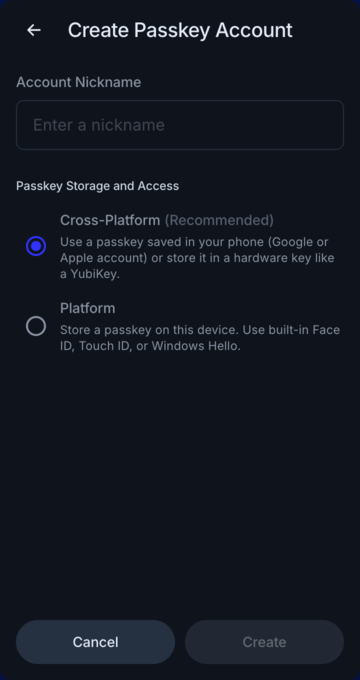 Create Password